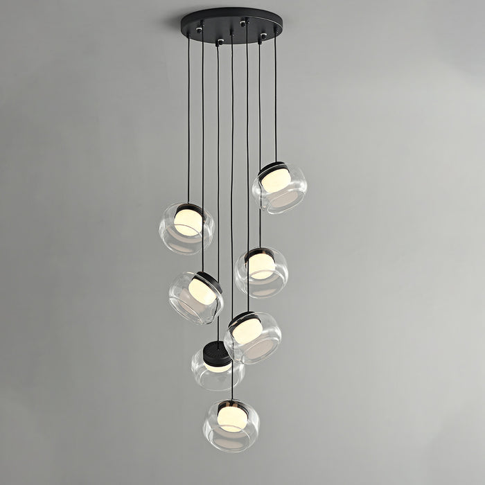 Ava Alabaster Glass Cluster 7 Lights
