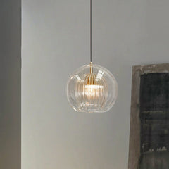June Glass Globe Pendant Light Clear &Amber - Neutralighting