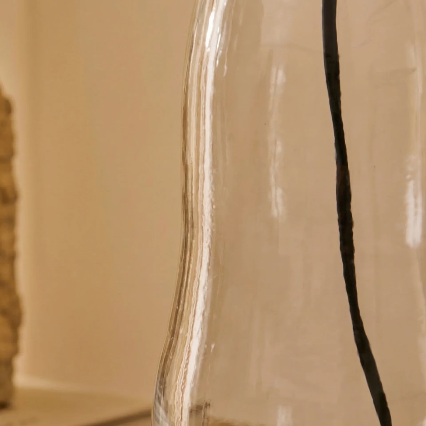 Breamore Clear Glass Wide Table Lamp Base - 30cm
