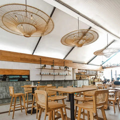 Woven Rattan Pendant Light – Japanese Wabi-Sabi Style