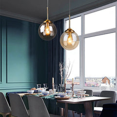 Modern Glass & Metal Pendant Light – Nordic Luxury Design