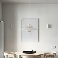 Danish pendant light – Layered metal, colorful design for the dining room or living room