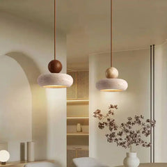 Natural Yellow Agate Stone Pendant Light