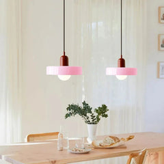 Hand-Blown Glass Pendant Light – Nordic Retro Modern Design