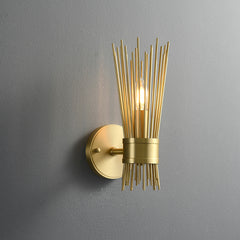 Single Starburst Sconce Natural Brass