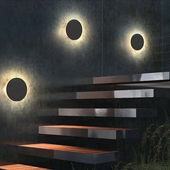 Klyne Minimalist Round/Square Outdoor Wall Lamp LED, Black/White - Neutralighting