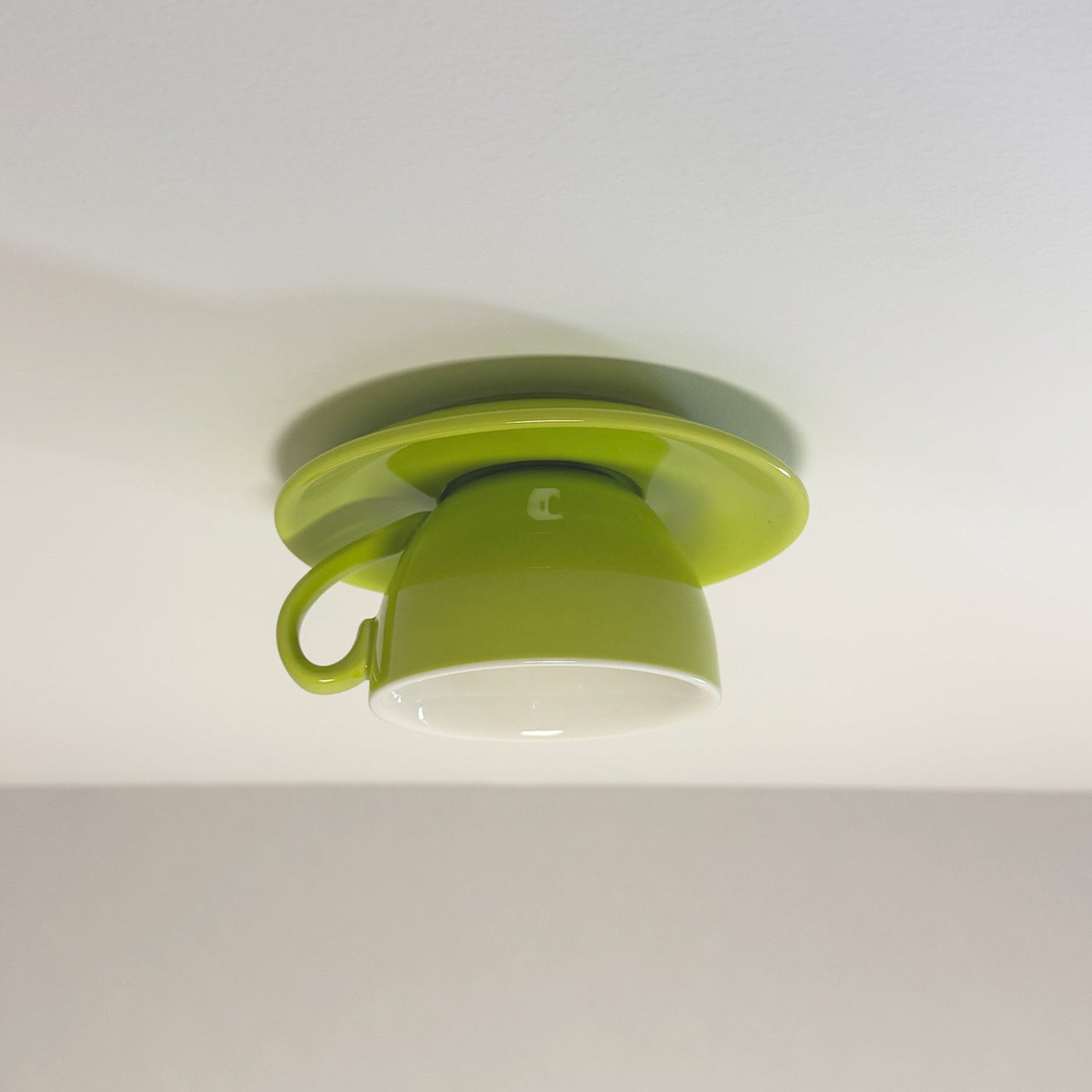 Aria Modern Coffee Cups Ceramic Flush Ceiling Lighting - Neutralighting