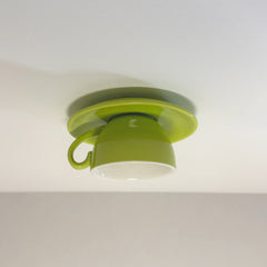 Aria Modern Coffee Cups Ceramic Flush Ceiling Lighting - Neutralighting