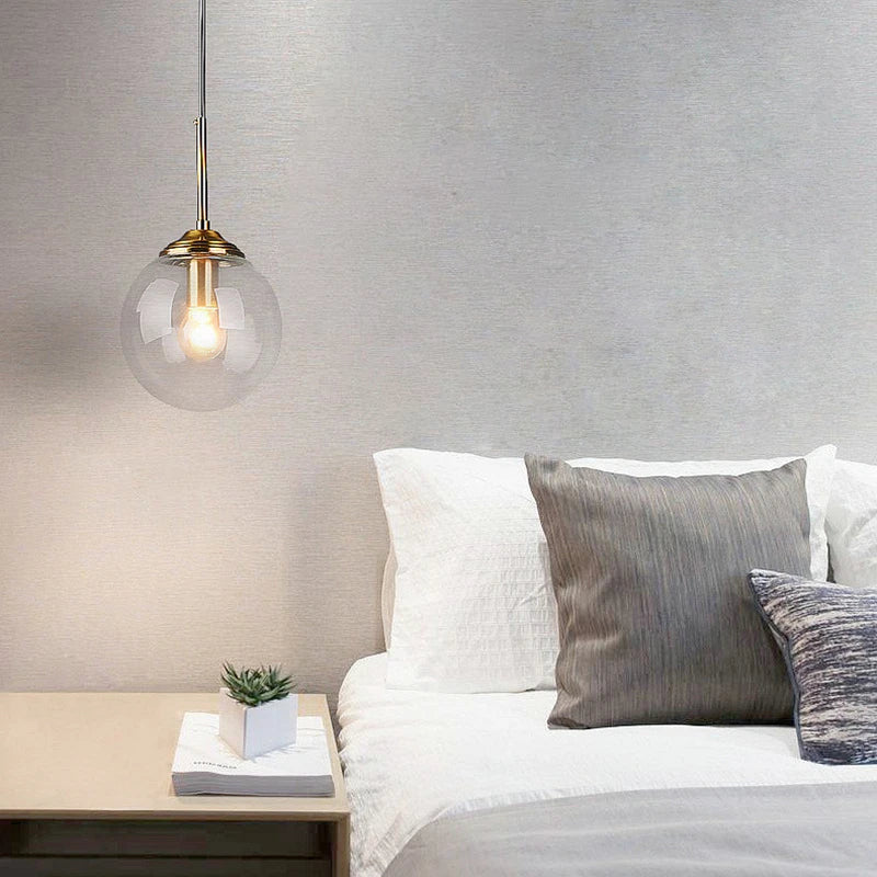 Modern Glass & Metal Pendant Light – Nordic Luxury Design