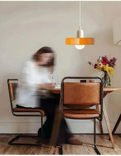 Hand-Blown Glass Pendant Light – Nordic Retro Modern Design