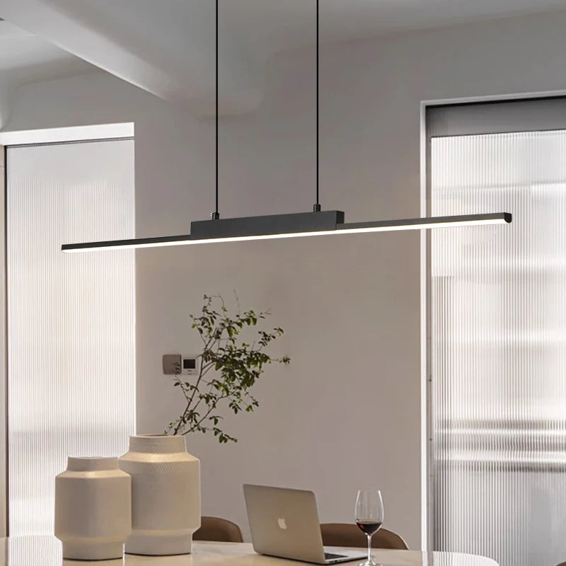 Modern Dimmable Long LED Pendant Light