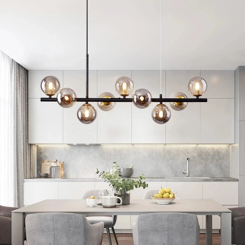 Nordic Globe Pendant Light – Modern Metal & Glass Style