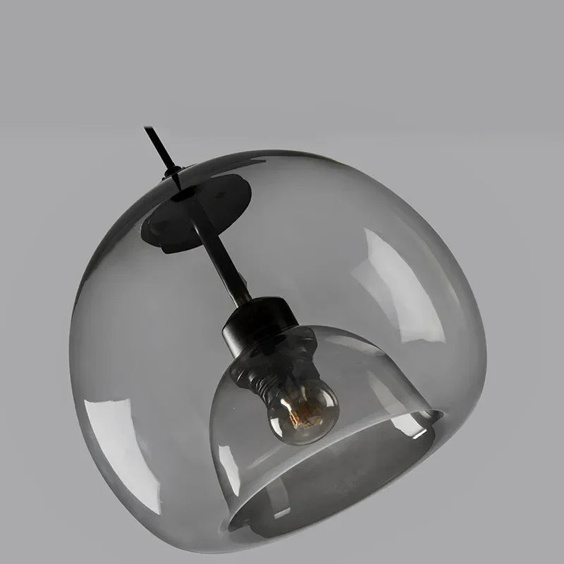 Hand-Blown Glass Pendant Light – Modern Art Deco Style