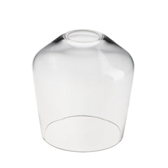 Ribbed Glass Schoolhouse Pendant - 5.5 Inch - Black Holder