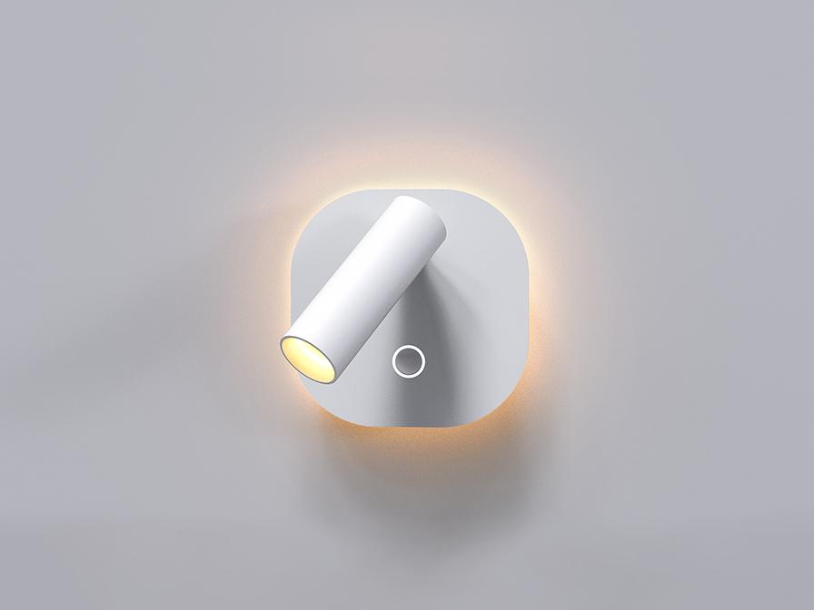 Bedside Reading LED Wall Lamp – White Metal Finish
