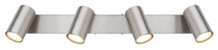 Adjustable brushed chrome kitchen spotlight bar for versatile lighting