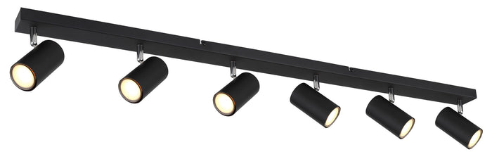Black 6-Light Kitchen Spotlight Bar – Robby