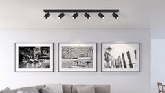 Black 6-Light Kitchen Spotlight Bar – Robby