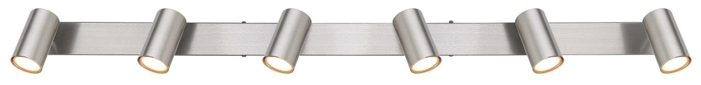Brushed Chrome 6-Light Kitchen Spotlight Bar – Robby