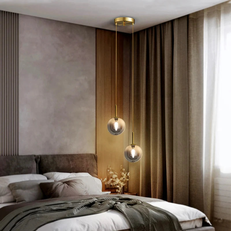 Single Globe Glass Pendant Light – Modern Nordic Style