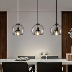 Hand-Blown Glass Pendant Light – Modern Art Deco Style