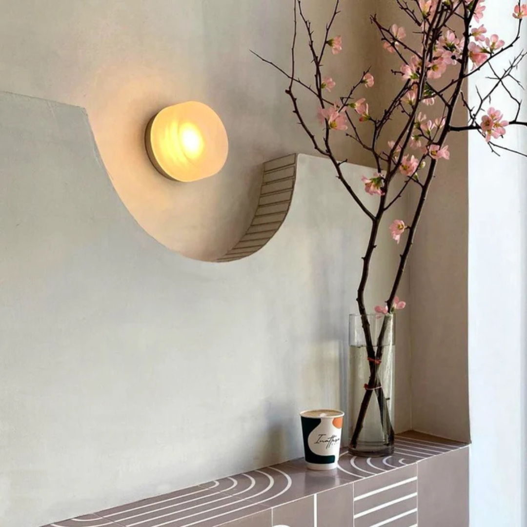 Wall Sconce – Glass and Iron, Scandinavian Design for the Living Room or Bedroom