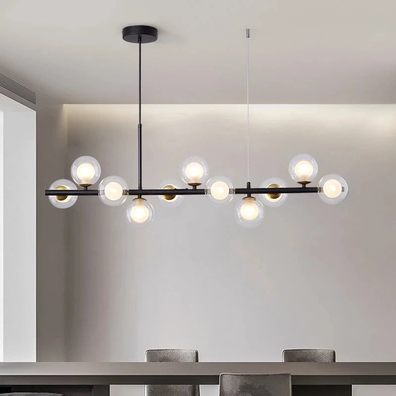 Nordic Globe Pendant Light – Modern Metal & Glass Style