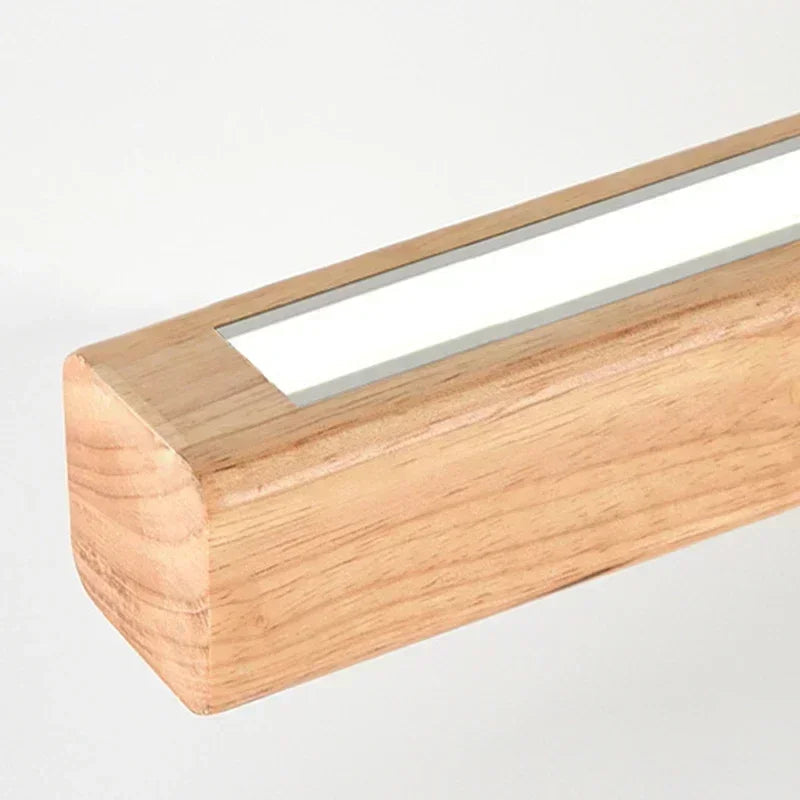 Solid Wood Linear Pendant Light – Clean Nordic Style
