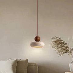 Natural Yellow Agate Stone Pendant Light