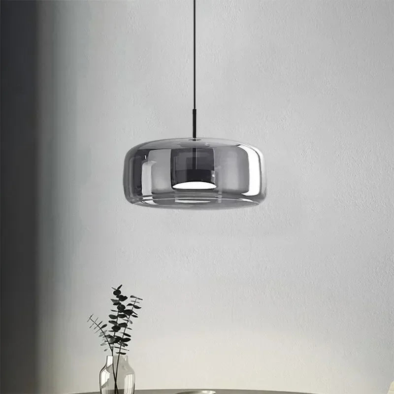 Hand-Blown Glass Pendant Light – Modern Nordic Style