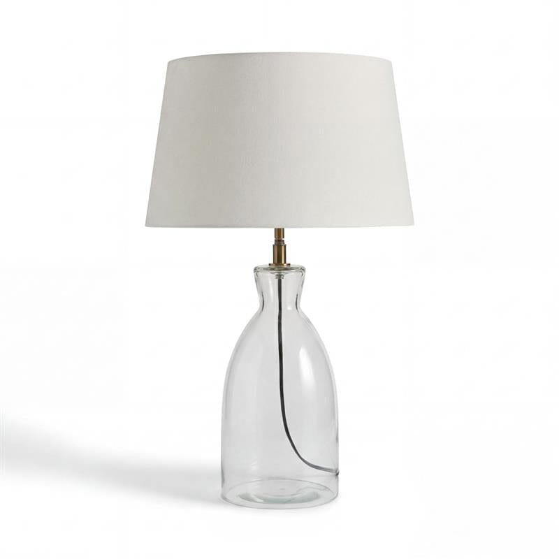Aldsworth 35cm Table Lamp & Coningsby Snow White Cotton Lampshade - 40cm