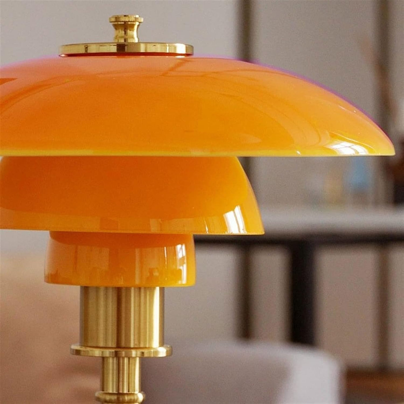 Scandinavian Table Lamp – White/Gold Glass, Modern Design for the Living Room or Bedroom