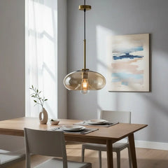 Nordic Glass Pendant Light – Modern Industrial Style