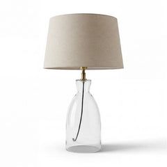 Aldsworth 35cm Table Lamp & Coningsby Taupe Cotton Lampshade - 40cm
