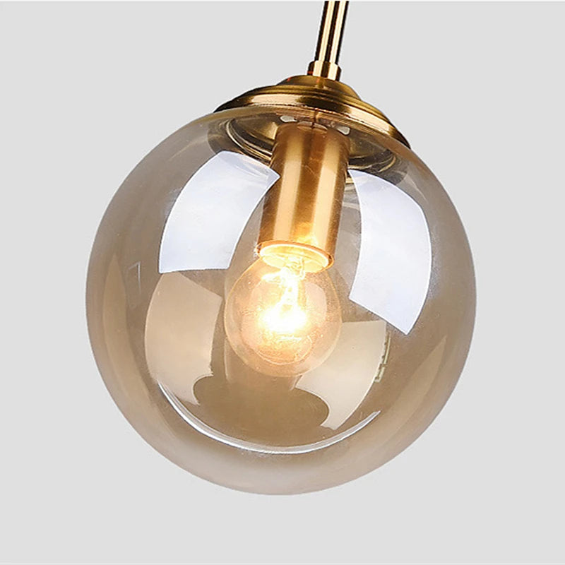Modern Glass & Metal Pendant Light – Nordic Luxury Design