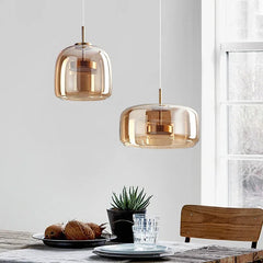 Hand-Blown Glass Pendant Light – Modern Nordic Style