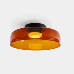 Scandinavian Glass Ceiling Light – Modern Design with Three-Color LED for the Dining Room or Living Room