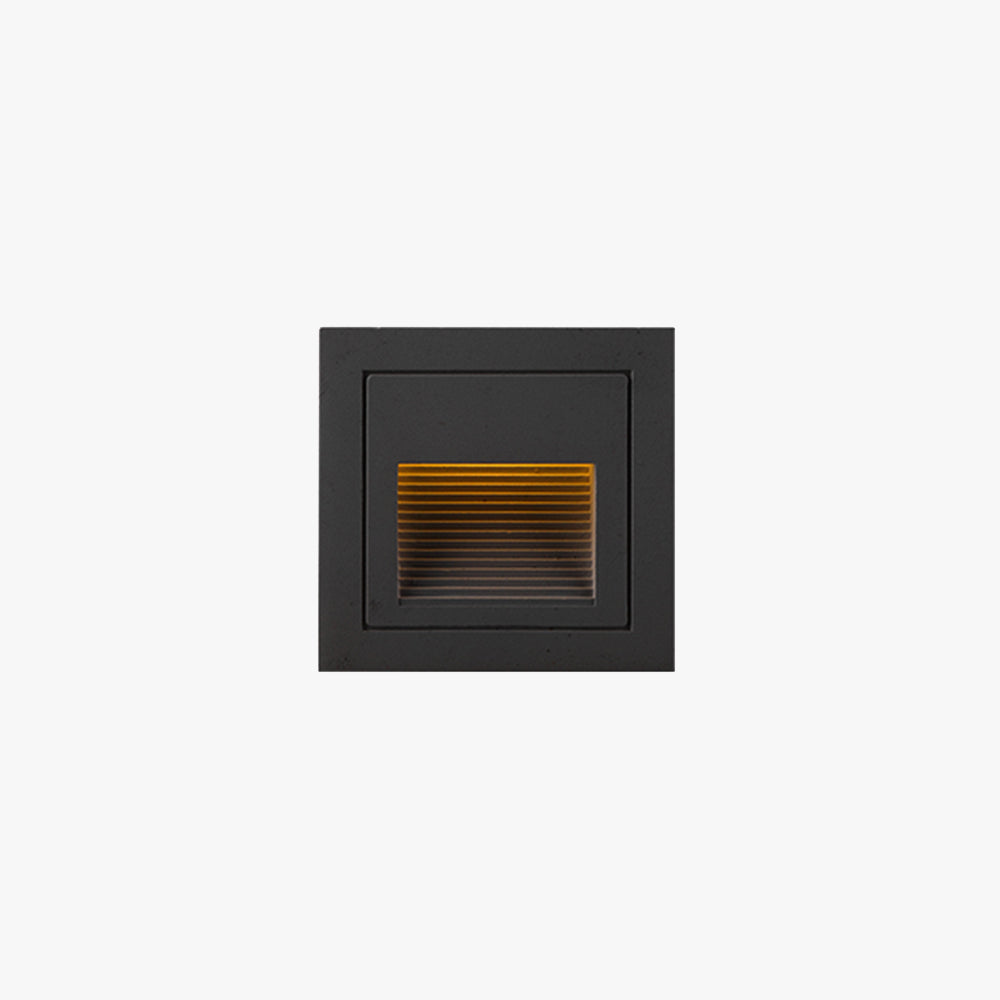 Ray Modern Metal Square Outdoor Deck/Step Light, Black - Neutralighting