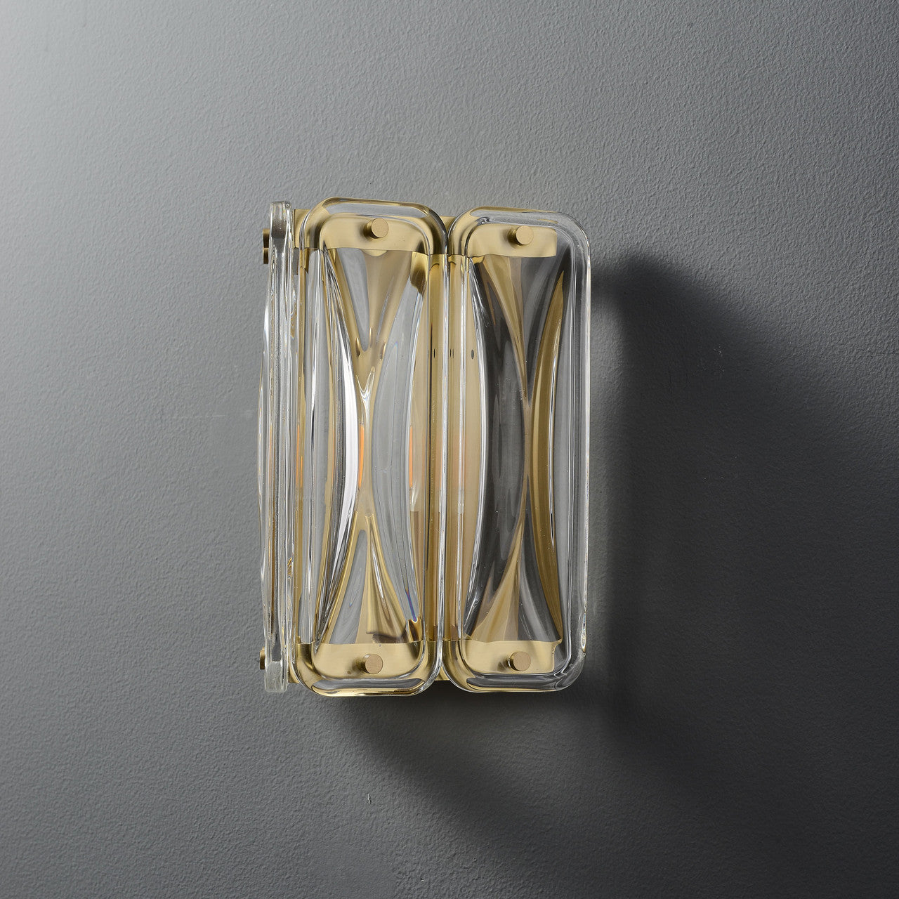 Fluted Glass Wall Sconce Single