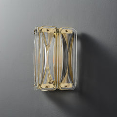 Fluted Glass Wall Sconce Single