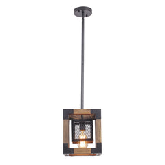 Kitchen Industrial Rustic Wood Pendant Light