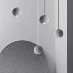 Star Moon Pendant Light in Coment Ball Shape