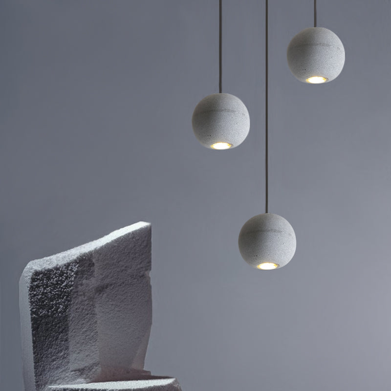 Star Moon Pendant Light in Coment Ball Shape
