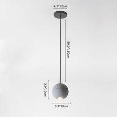 Star Moon Pendant Light in Coment Ball Shape