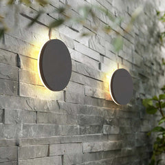 Klyne Minimalist Round/Square Outdoor Wall Lamp LED, Black/White - Neutralighting