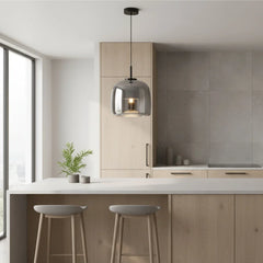 Hand-Blown Glass Pendant Light – Modern Nordic Style
