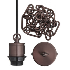 Albany Glass Globe Pendant Light - 9 Inch - Chain Holder