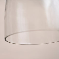 Aldsworth 37cm Glass Pendant Light - Gold with Clear Glass