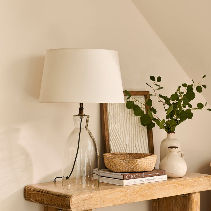Aldsworth 35cm Glass Table Lamp - Gold & Clear Glass