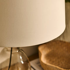Aldsworth 35cm Table Lamp & Coningsby Snow White Cotton Lampshade - 40cm